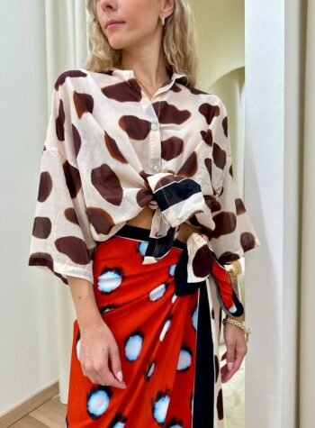 Shop Online Camicia mussola a pois burro e moro Tensione In