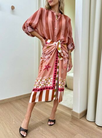 Shop Online Gonna pareo lunga fantasia palme rosa HaveOne
