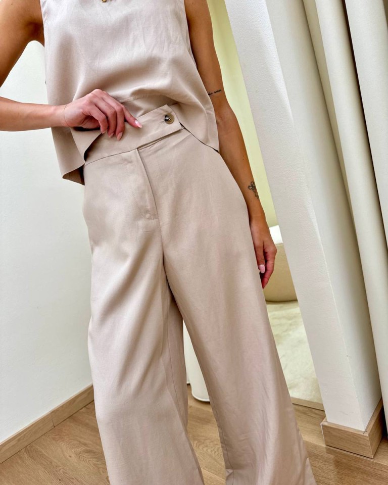 Completo misto lino beige Tensione In Shop Online Completo misto lino beige Tensione In