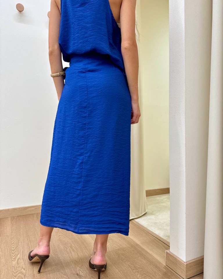 Gonna pareo midi blu Tensione In Shop Online Gonna pareo midi blu Tensione In