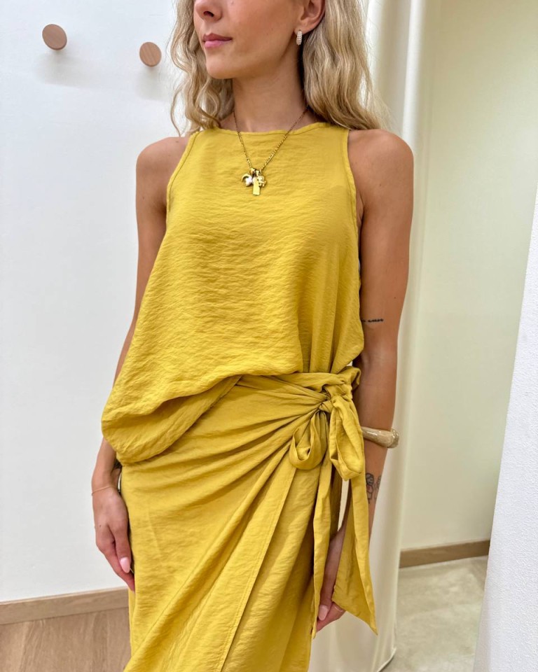 Top vogatore senape Tensione In Shop Online Top vogatore senape Tensione In