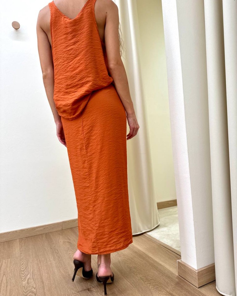 Gonna pareo midi ruggine Tensione In Shop Online Gonna pareo midi ruggine Tensione In
