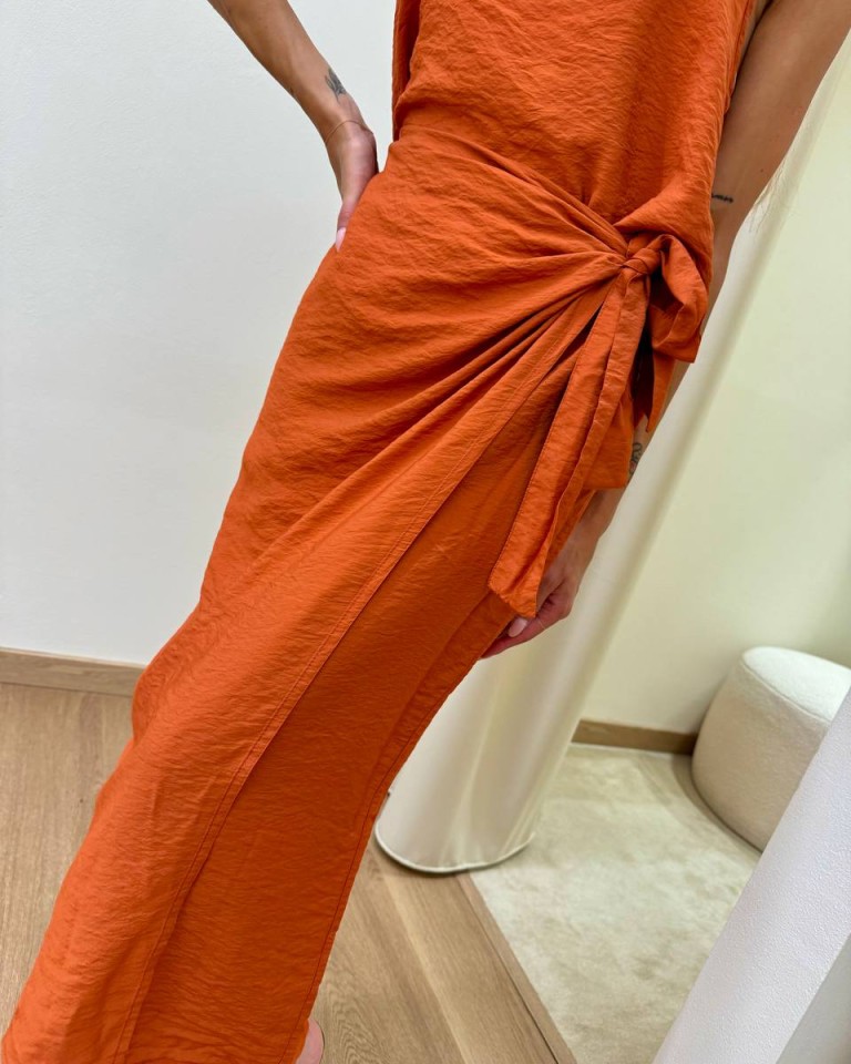Gonna pareo midi ruggine Tensione In Shop Online Gonna pareo midi ruggine Tensione In