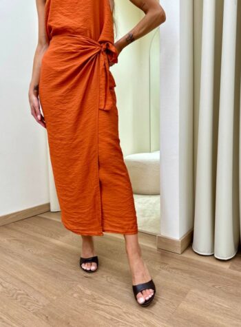 Shop Online Gonna pareo midi ruggine Tensione In