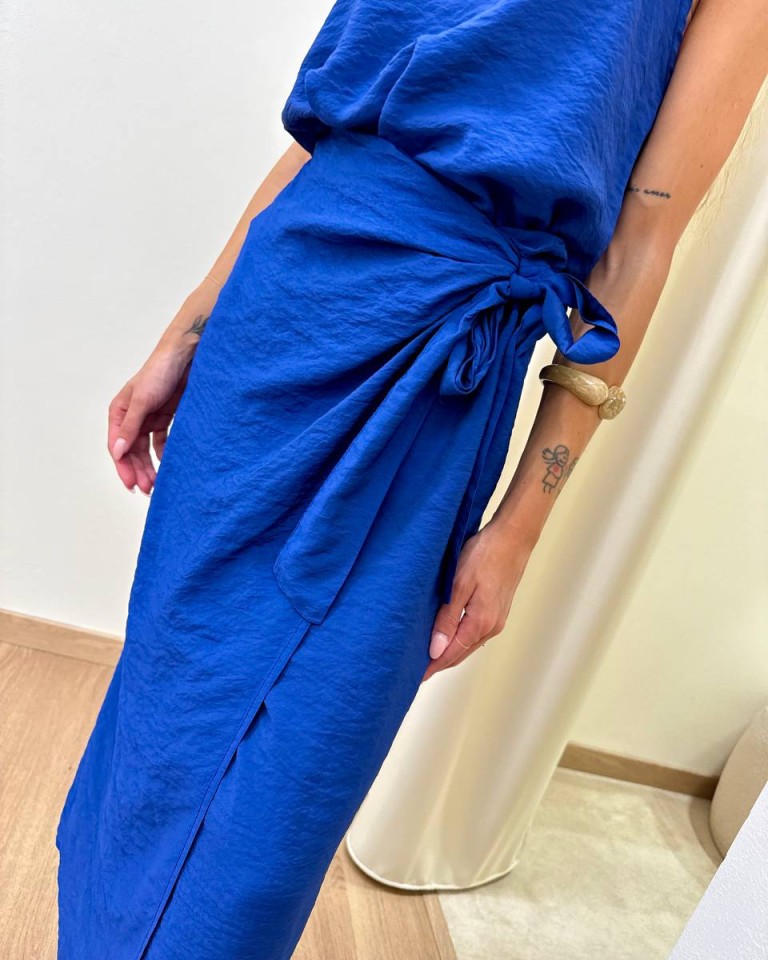 Gonna pareo midi blu Tensione In Shop Online Gonna pareo midi blu Tensione In