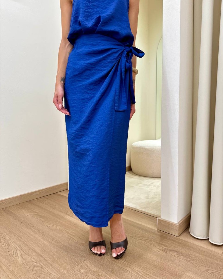 Gonna pareo midi blu Tensione In Shop Online Gonna pareo midi blu Tensione In