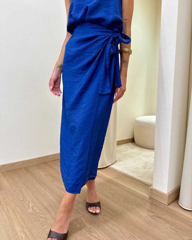 Gonna pareo midi blu Tensione In Shop Online Gonna pareo midi blu Tensione In
