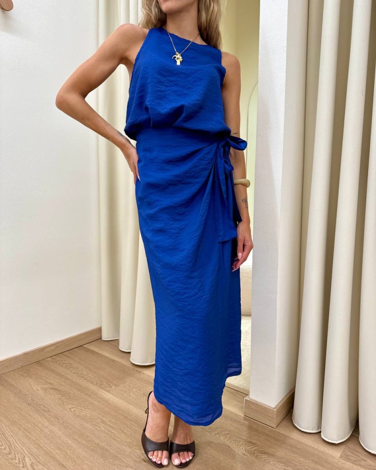 Gonna pareo midi blu Tensione In Shop Online Gonna pareo midi blu Tensione In
