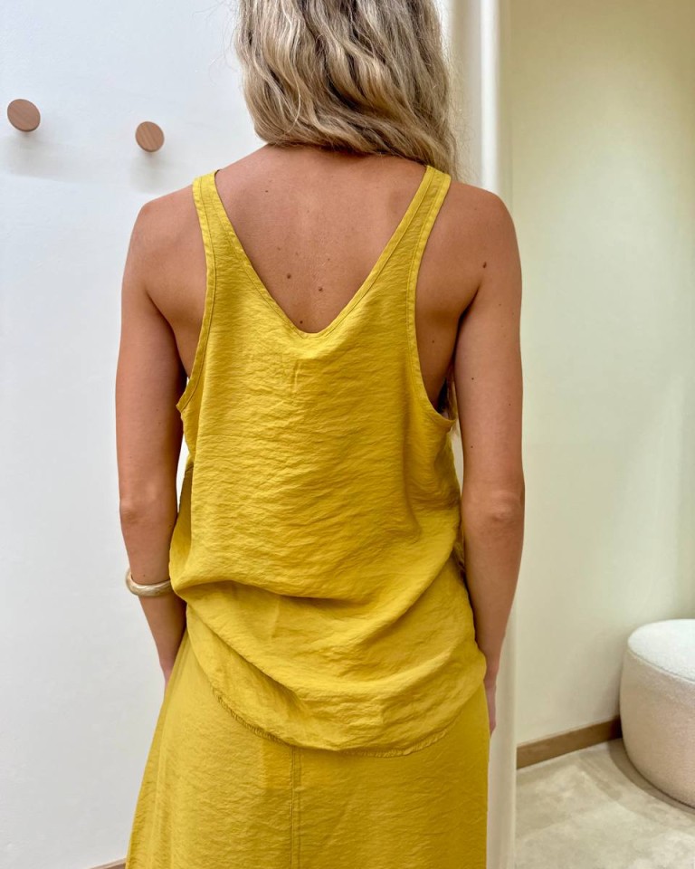 Top vogatore senape Tensione In Shop Online Top vogatore senape Tensione In
