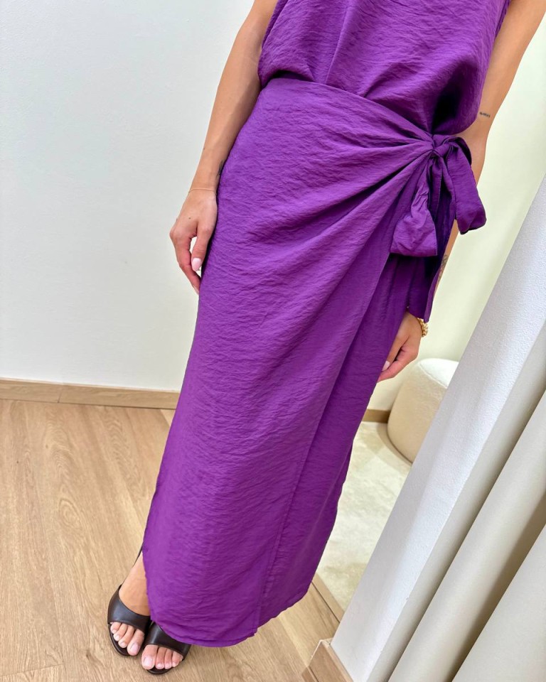 Gonna pareo midi viola Tensione In Shop Online Gonna pareo midi viola Tensione In