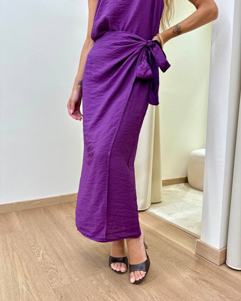 Gonna pareo midi viola Tensione In Shop Online Gonna pareo midi viola Tensione In