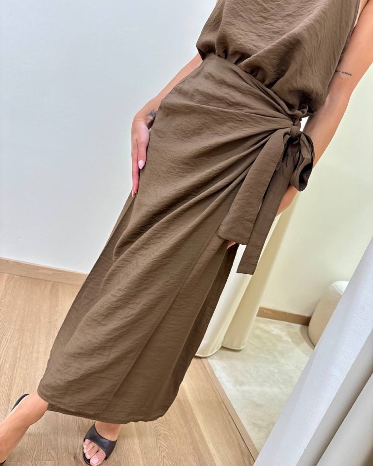 Gonna pareo midi moro Tensione In Shop Online Gonna pareo midi moro Tensione In