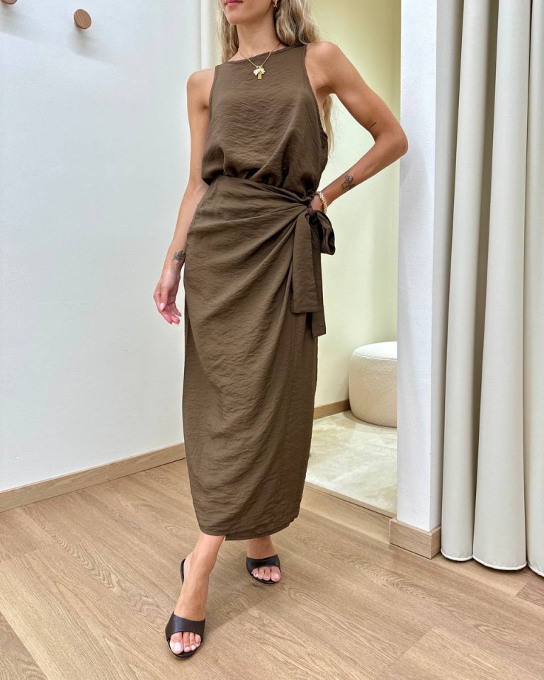 Gonna pareo midi moro Tensione In Shop Online Gonna pareo midi moro Tensione In