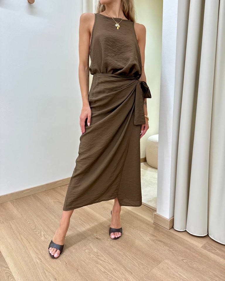 Gonna pareo midi moro Tensione In Shop Online Gonna pareo midi moro Tensione In