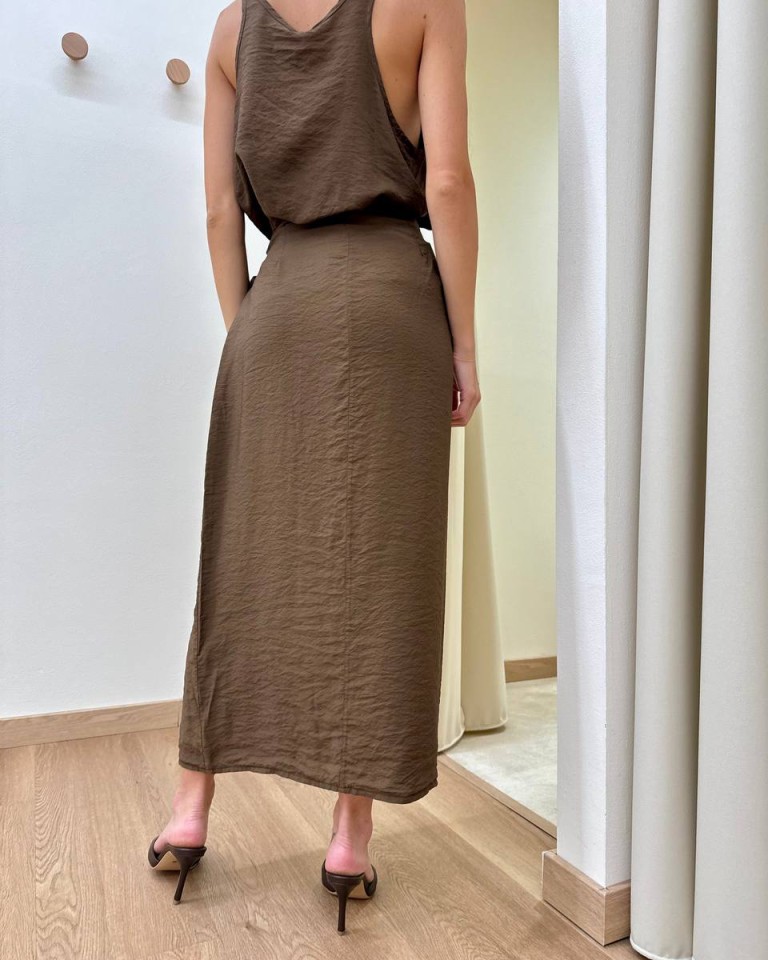 Gonna pareo midi moro Tensione In Shop Online Gonna pareo midi moro Tensione In