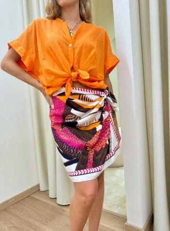 Shop Online Gonna pareo corta tucano moro e fucsia HaveOne