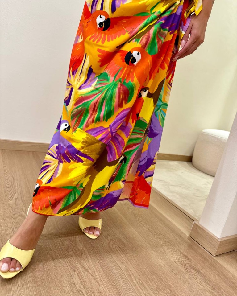 Gonna pareo lunga pappagalli multicolor Tensione In Shop Online Gonna pareo lunga pappagalli multicolor Tensione In
