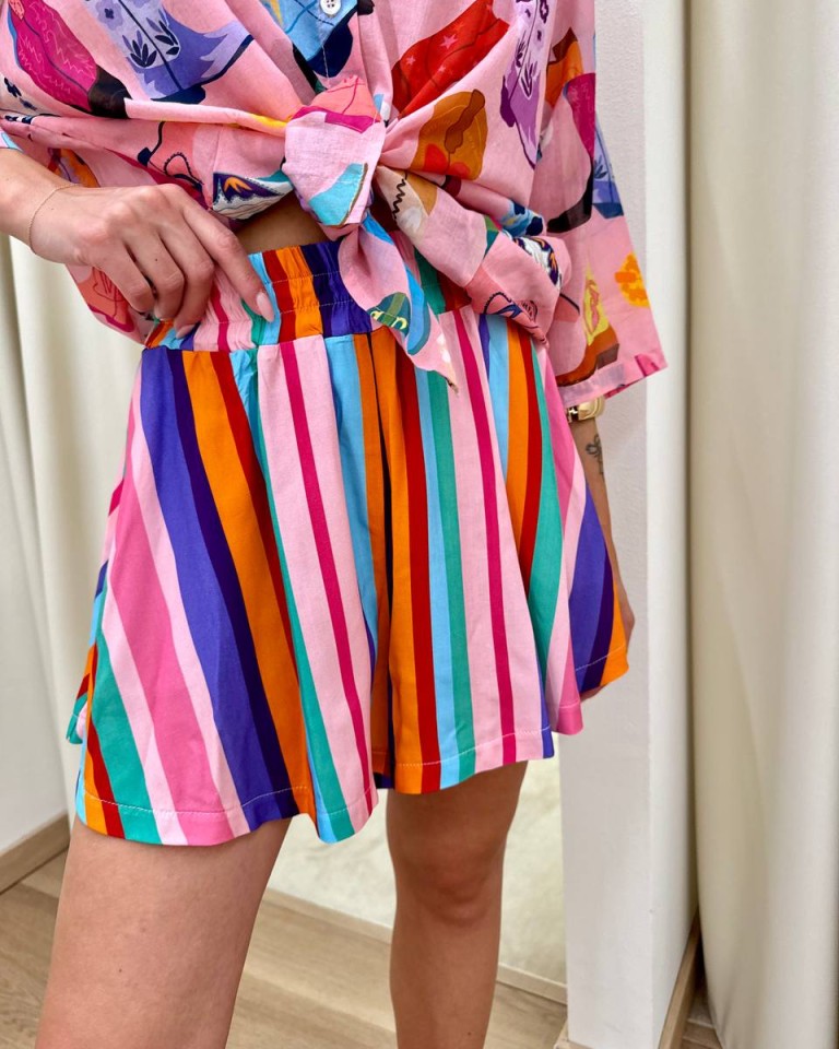 Shorts righe multicolor Tensione In Shop Online Shorts righe multicolor Tensione In