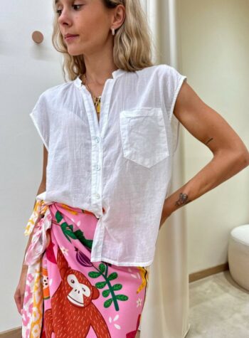 Shop Online Camicia coreana smanicata panna Tensione In