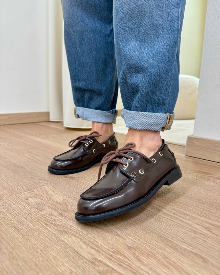 Mocassino barca vernice moro Ovyè Shop Online Mocassino barca vernice moro Ovyè