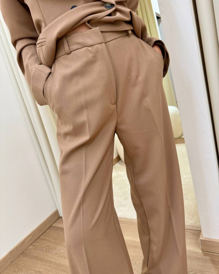 Pantalone palazzo cammello HaveOne Shop Online Pantalone palazzo cammello HaveOne