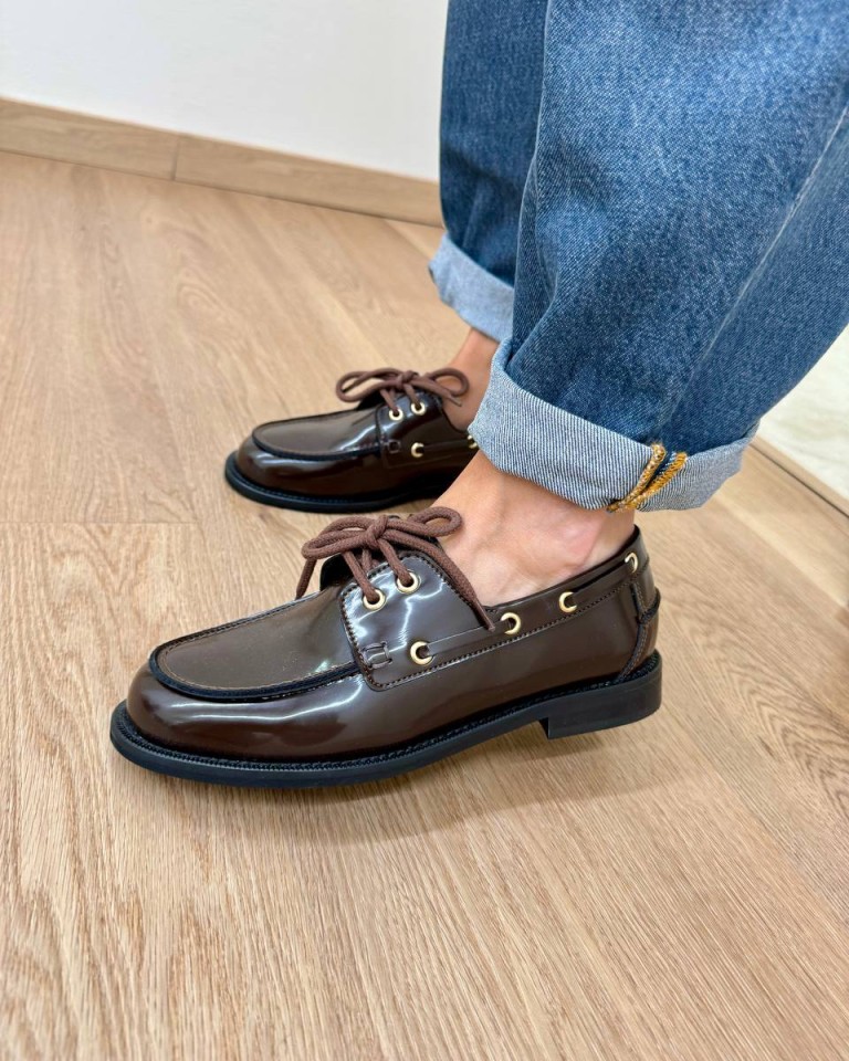 Mocassino barca vernice moro Ovyè Shop Online Mocassino barca vernice moro Ovyè