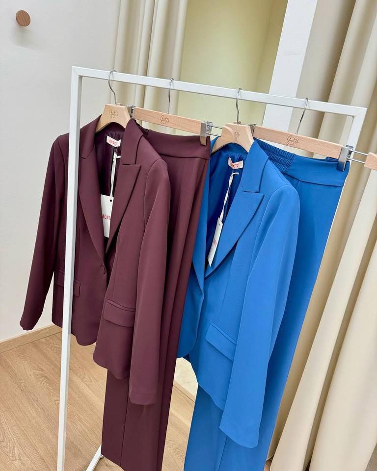 Completo morbido giacca e pantalone vino Kontatto Shop Online Completo morbido giacca e pantalone vino Kontatto