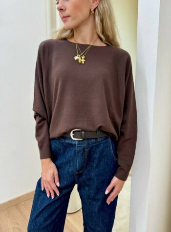 Shop Online Maglia over girocollo moka Kontatto