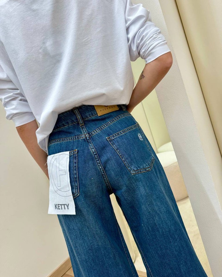 Jeans Ketty wide leg blu medio HaveOne Shop Online Jeans Ketty wide leg blu medio HaveOne