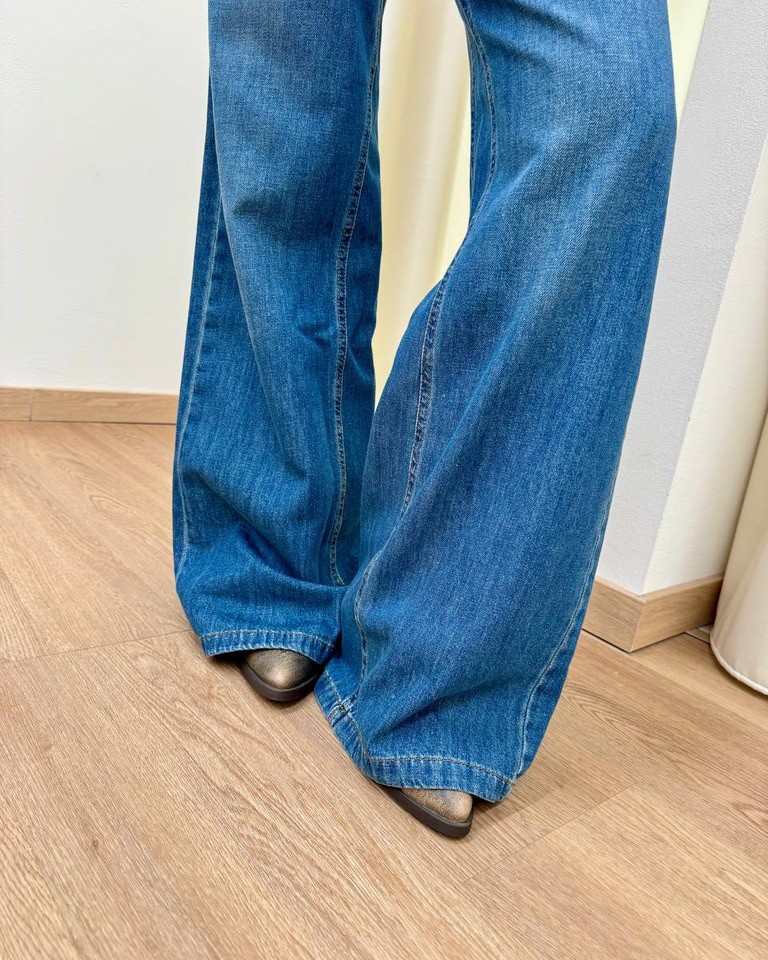 Jeans Ketty wide leg blu medio HaveOne Shop Online Jeans Ketty wide leg blu medio HaveOne