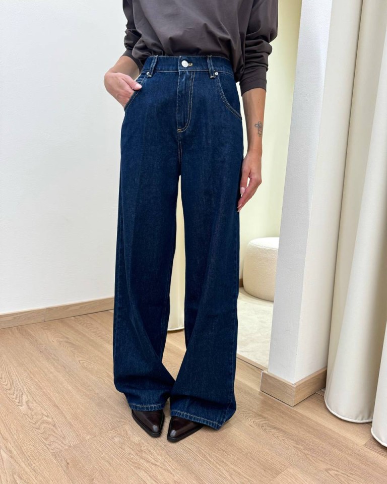 Jeans Mia baggy fit lavaggio blu scuro Vicolo Shop Online Jeans Mia baggy fit lavaggio blu scuro Vicolo
