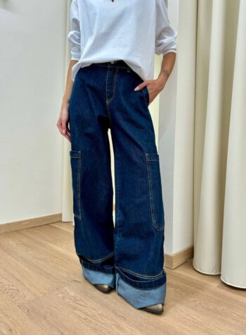 Shop Online Jeans Delta cargo blu scuro HaveOne