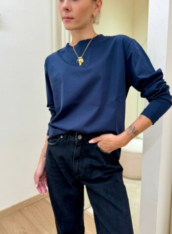 Shop Online Maglia over manica lunga blu Souvenir