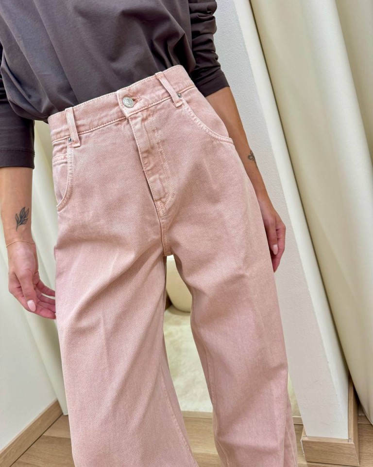 Jeans Mia baggy fit lavaggio blush Vicolo Shop Online Jeans Mia baggy fit lavaggio blush Vicolo
