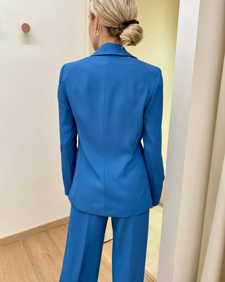 Completo morbido giacca e pantalone indaco Kontatto Shop Online Completo morbido giacca e pantalone indaco Kontatto