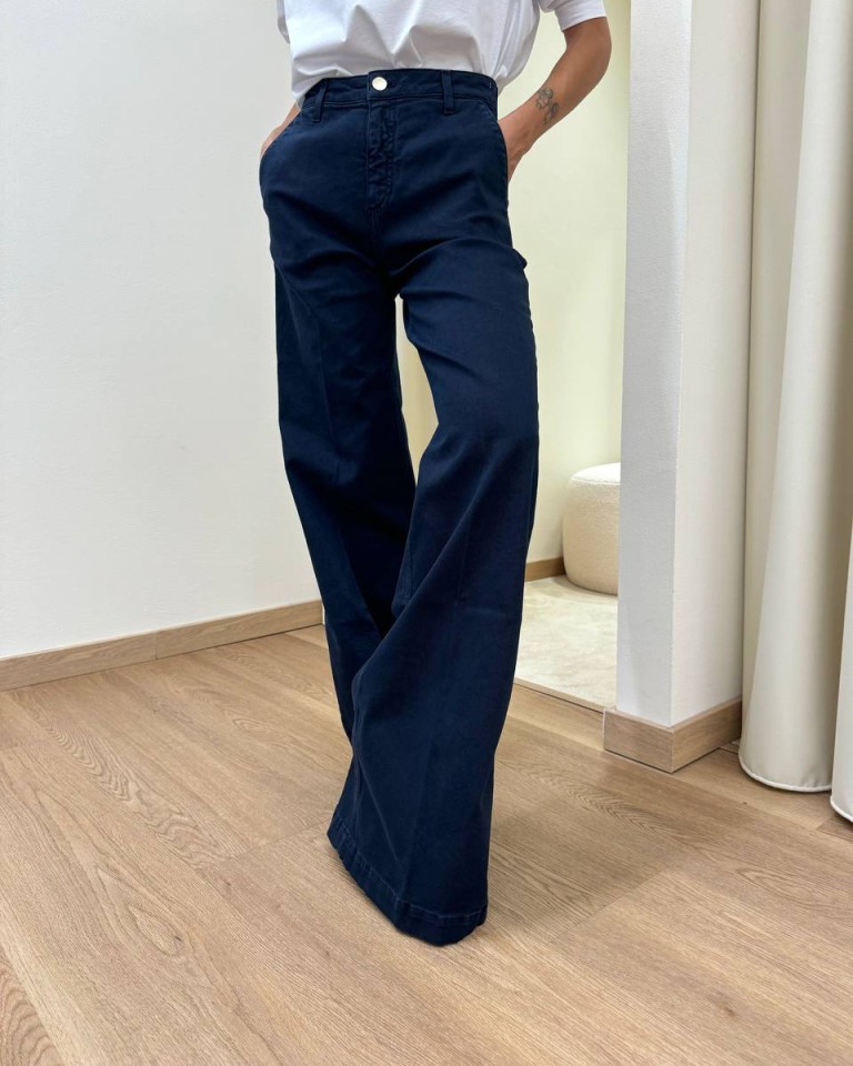 Jeans Elena palazzo blu scuro Vicolo Shop Online Jeans Elena palazzo blu scuro Vicolo