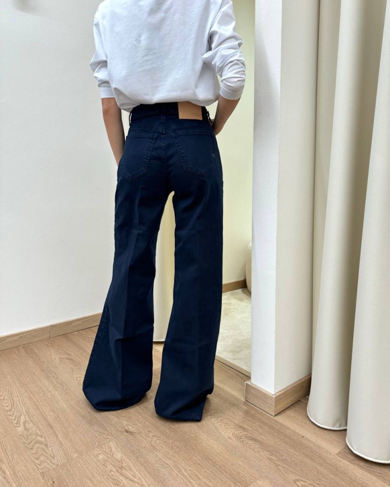 Jeans Elena palazzo blu scuro Vicolo Shop Online Jeans Elena palazzo blu scuro Vicolo