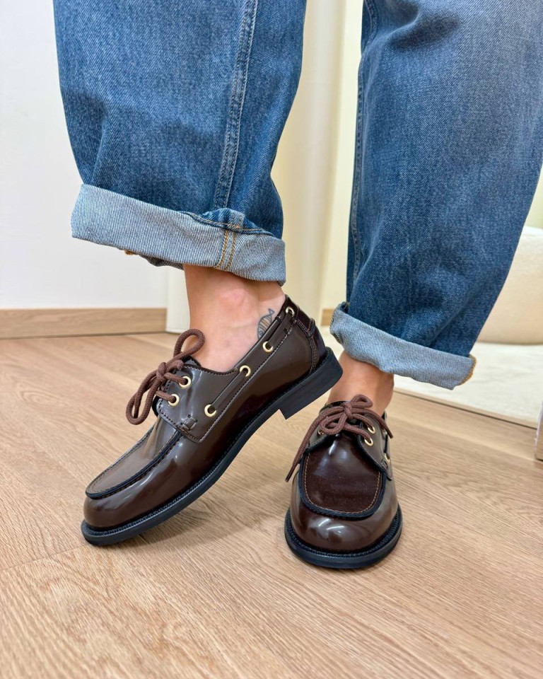 Mocassino barca vernice moro Ovyè Shop Online Mocassino barca vernice moro Ovyè
