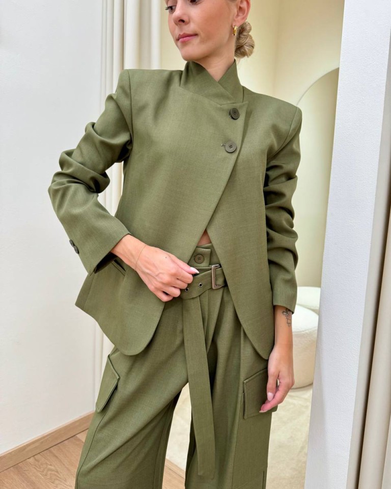 Giacca coreana verde militare HaveOne Shop Online Giacca coreana verde militare HaveOne