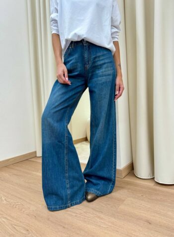 Shop Online Jeans Ketty wide leg blu medio HaveOne
