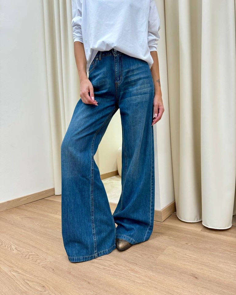 Jeans Ketty wide leg blu medio HaveOne Shop Online Jeans Ketty wide leg blu medio HaveOne