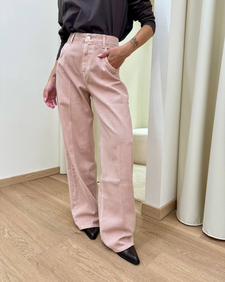 Jeans Mia baggy fit lavaggio blush Vicolo Shop Online Jeans Mia baggy fit lavaggio blush Vicolo