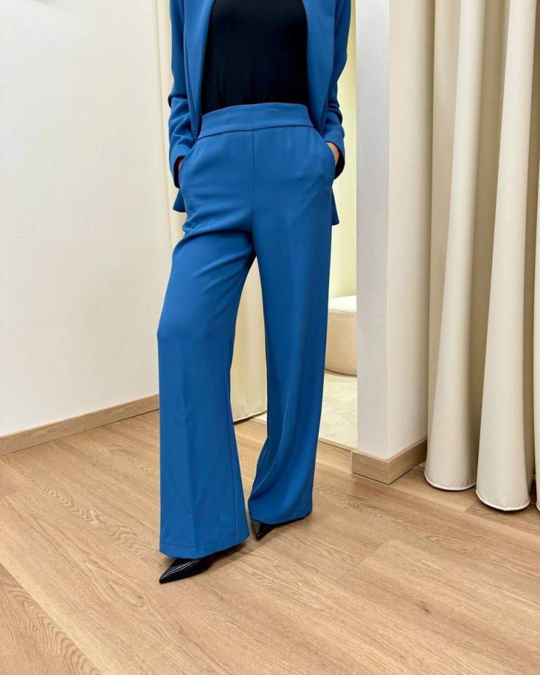 Completo morbido giacca e pantalone indaco Kontatto Shop Online Completo morbido giacca e pantalone indaco Kontatto