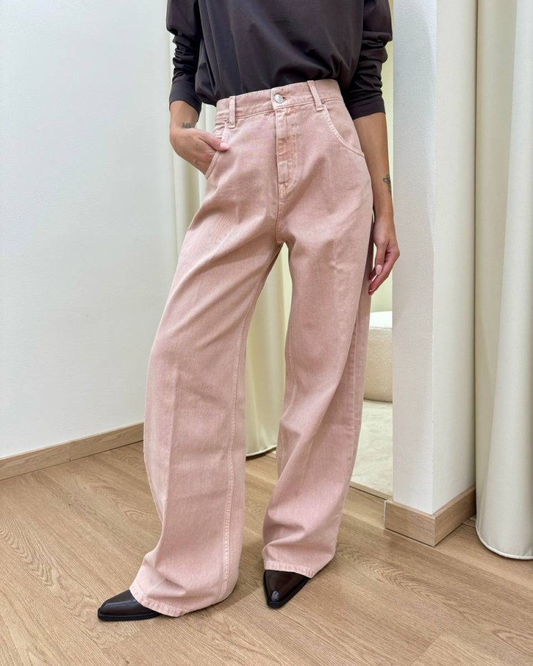 Jeans Mia baggy fit lavaggio blush Vicolo Shop Online Jeans Mia baggy fit lavaggio blush Vicolo