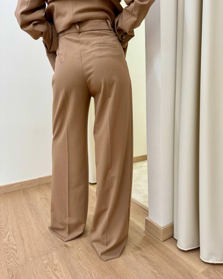 Pantalone palazzo cammello HaveOne Shop Online Pantalone palazzo cammello HaveOne