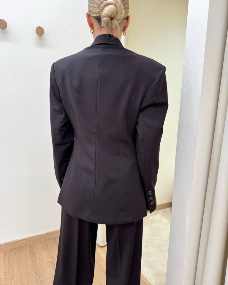 Giacca doppiopetto diagonale moro HaveOne Shop Online Giacca doppiopetto diagonale moro HaveOne