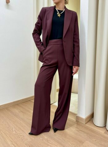 Shop Online Completo morbido giacca e pantalone vino Kontatto
