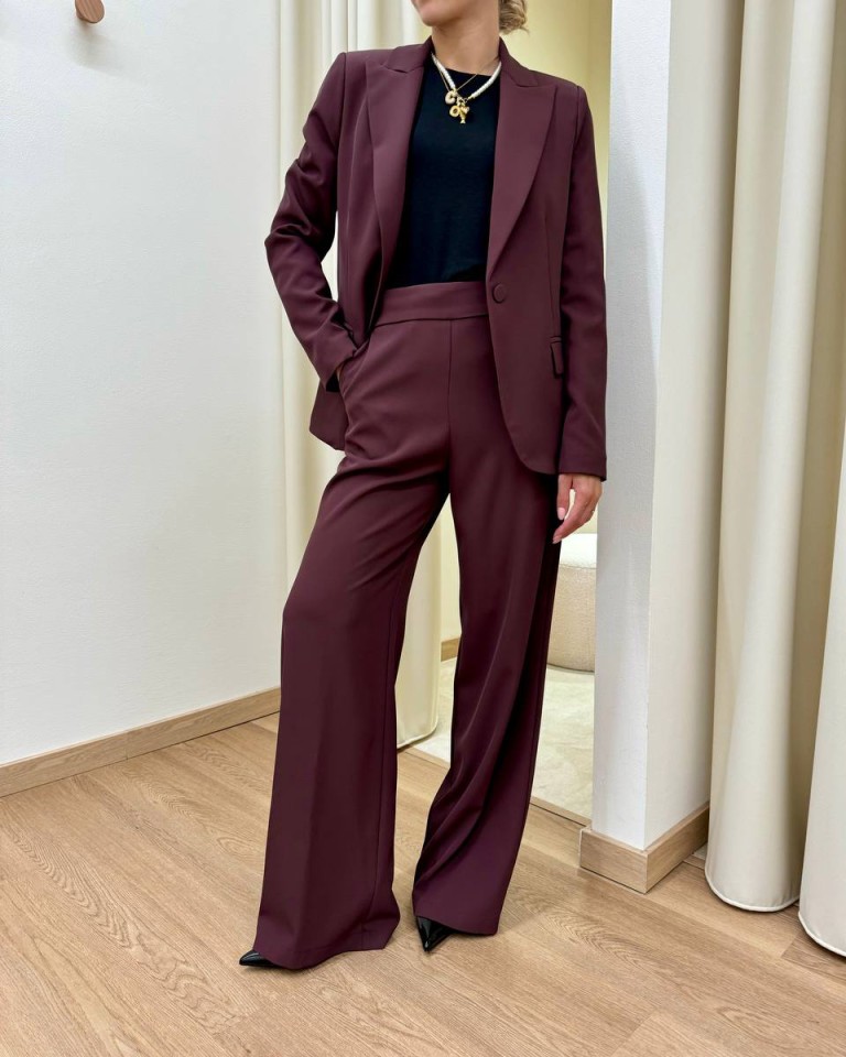 Completo morbido giacca e pantalone vino Kontatto Shop Online Completo morbido giacca e pantalone vino Kontatto