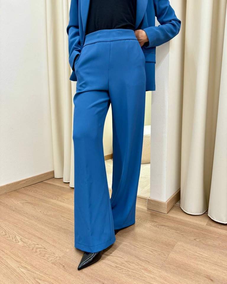 Completo morbido giacca e pantalone indaco Kontatto Shop Online Completo morbido giacca e pantalone indaco Kontatto