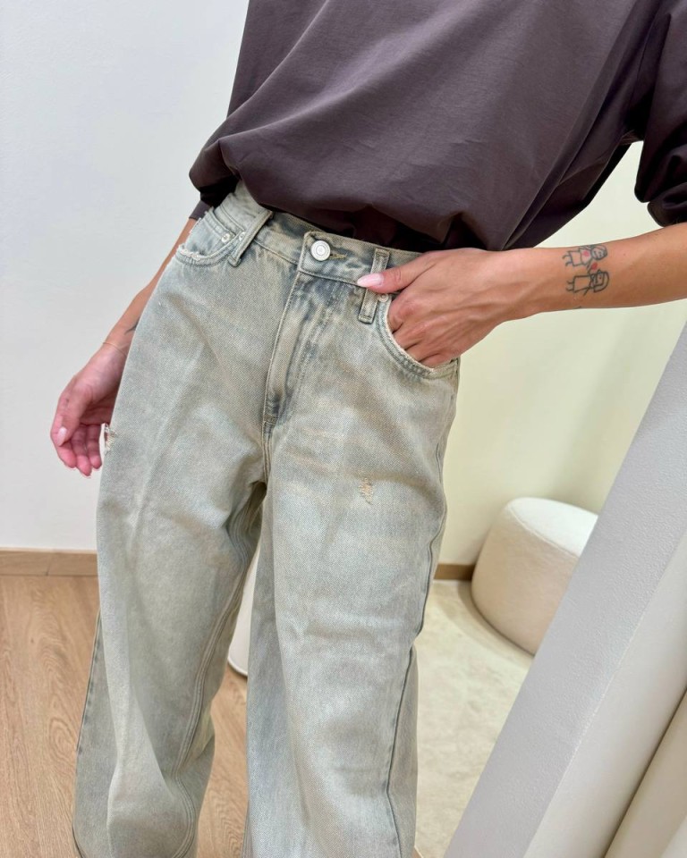 Jeans Xenobia grigio sfumato thè Vicolo Shop Online Jeans Xenobia grigio sfumato thè Vicolo
